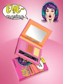 MISSLYN 三色眼影盘，配有镜子和眼影刷，哑光、珠光和闪片三种质地，柔滑配方，适合敏感肌肤。彩妆品牌，适合女性和女孩的脸部彩绘，冬季必备，Y2K风格，时尚百搭，生日礼物、情人节礼物、派对必备、新年礼物，色彩搭配和谐，无动物实验，纯素配方。 - 99 OH SO BRIGHT! - 查看 7