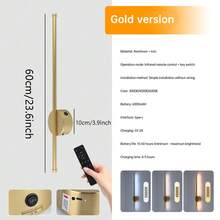 Upgraded Motion Sensor Wall Light: USB Rechargeable, Black/Gold Color, Ideal For Bedroom/Living Room Decor - Multicolor - View 11