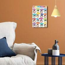 1pc Spanish Emotion Chart Wall Decor For Room - Bilingual English/Spanish Feelings & Emotions Board With Male/Female Characters, Durable Iron Plate For Boys & Girls Bedroom, Classroom, (Spanish Phrases) - 20,32*30,48 cm - Xem 6