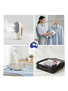 Plancha de Vapor Portatil 2 en 1; con Vaporizador Vertical (Capacidad 100ml). Bluelander - Beis - Ver 6