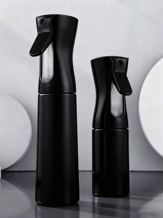 Frasco pulverizador automático de névoa fina contínua de alta pressão, 1 unidade, 10ml/200ml/300ml, ferramenta para estilização de cabelo, adequado para banheiro, quarto, cozinha, penteadeira, salão de beleza, suprimentos e acessórios de cabeleireiro, pulverizador multiuso, frasco recarregável