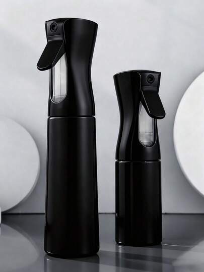 Frasco pulverizador automático de névoa fina contínua de alta pressão, 1 unidade, 10ml/200ml/300ml, ferramenta para estilização de cabelo, adequado para banheiro, quarto, cozinha, penteadeira, salão de beleza, suprimentos e acessórios de cabeleireiro, pulverizador multiuso, frasco recarregável