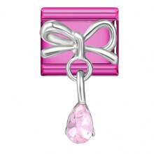 1pc Modular Bracelet, Rose Red Series, With Butterfly, Heart, Bow Elements, Rhinestone Design, Urban Casual Style, Essential For Christmas & Halloween, Autumn Tones, Local , Practical & Fashionable