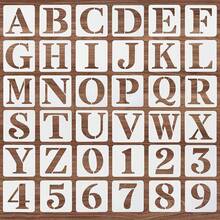 36 Pcs Letter Stencils 2 Inch, Reusable Plastic Alphabet Spray Paint Stencils For Painting On Wood Wall Rock Chalkboard Door Porch Signage DIY Craft Decoration - 1_ - 查看 8