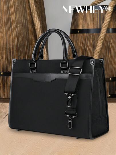 NEWHEY 商务包 男士求职包 独立招聘包 A4兼容 双向入职仪式防水电脑包 大容量 学校 商务旅行 工作 通勤