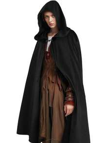 Dark Halloween Cosplay Cloak: Multi-Scene Dressing (Cold/Cos/Daily), Cyber Sense Chinese Mix And Match, Autumn And Winter COS Must-Have, A Treasure Black Cloak Suitable For All Flower Clothes - Multicolor - View 4