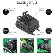 1pc Mountain Bike Frame Bag, EVA Waterproof Thick Bicycle Front Tube Bag, Bicycle Phone Holder Accessory - Multicolor - View 6