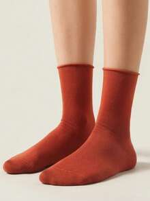 Pares de Meia Cano Alto Algodão Masculino Multicolor