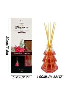 Aromaterapia Livre de Fogo de Natal, com formato de árvore de Natal, oferece uma variedade de fragrâncias para escolher, servindo tanto como um difusor de aromas quanto como um elemento decorativo. É adequado para fragrâncias domésticas, purificação do ar e decorações de feriados. A cor e a quantidade de vime são aleatórias.