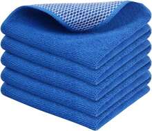 Microfiber Dish Cloth For Washing Dishes, 2025  Kitchen Cleaning Cloths, 5 Color Assorted 12Inchx12Inch 10 Pack - Dark Blue - View 8