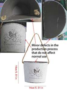 1 chậu hoa treo tường bằng sắt phong cách đồng quê Mỹ cổ điển, giỏ hoa treo tường cổ điển - Nhiều màu - Xem 10