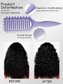 2/4/5/6/11/12pcs Unisex Hair Styling Brush Set (New Upgraded Curling Comb, 9-Row Nylon Cushion Styling Brush, Volumizing Brush, Tail Comb, Edge Brush, Spray Bottle, 4pcs Duck Clip, Flower Hair Clip, Hair Styling Brush Set), Curling Brush