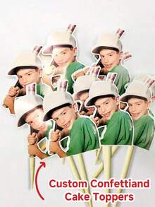 10/25/50/100/150pcs Personalized Photo Cake Toppers - Customizable Photo & Portrait Design, Easy To Place On Cakes - Suitable For Birthday, Baby Shower, Family Gathering, Holiday Cakes - Great For Home Use - Multicolor-normal - View 2