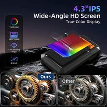 1080P HD Industrial Endoscope Camera With 4.3" LCD Screen, Semi-Rigid Cable & IP67 Waterproof Design - Adjustable Brightness, USB Rechargeable - 黑色 5米/16.4英尺 - 查看 2