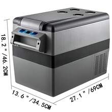 Auto Kühlschrank 45L Kompressorkühlbox für Boot LKW Auto usw. Tragbarer kleiner Kühlschrank 60W - 45L - Übersicht 9