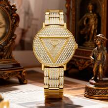 Guess Reloj de cuarzo para mujer, caja de acero inoxidable, aplicable a ocasiones de negocios, regalos de cumpleaños, GW0512L2 / GW0512L4 / GW0527L2