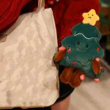 1 pieza Adorno colgante de muñeco de jengibre de Navidad de dibujos animados lindo, decoración navideña, muñeca de peluche de pudín, muñeca de bola de nieve, decoración de árbol de Navidad