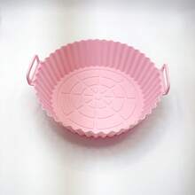 1/2pc Reusable Silicone Air Fryer Liner, Fits 4-7 Quart (Approx. 17-20.3cm) Air Fryers And Microwaves - Multicolor - View 8