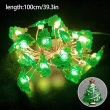 أضواء سلك نحاسي للكريسماس بطول 100/200/300 سم، أضواء جنية جديدة وجميلة بتصميم ساحر لشكل بابا نويل وشجرة والجرس والثلج والفيونكة والقبعة والغزال وقصب السكر والجوارب والنجمة، مناسبة للاستخدام الداخلي في غرفة المعيشة والنوم والمطبخ والممرات وأحداث العطلات والحفلات، البطاريات غير مشمولة