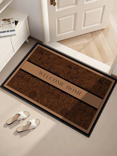 1pc Outdoor Doormat Anti-Slip Rug Letter Print Indoor Carpet Bathroom Mat Kitchen Mat Accent Rug Multipurpose Mat Runner Rug Soft And Comfort Rug Convenient Fallprevention Rug For Kitchen Indoor/Outdoor Entrance Bedroom Home Decoration Machine Washable