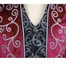 万圣节欧美燕尾服中世纪复古中长款朋克男士外套派对服装 - 彩色 - 查看 6