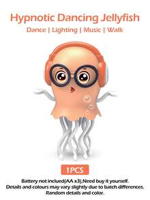 Children's Funny Dancing Jellyfish Music Toy, Amusing Stress Relief Electric Early Education Soothing Nightlight Toy, Birthday/Christmas/New Year Gift For Boys And Girls