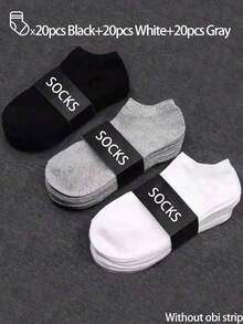 100pcs/80pcs/50pcs/30pcs/20pcs/10pcs/8pcs/4pcs Comfortable, Moisture-Wicking, Anti-Bacterial, Breathable Knit Lined Socks - Great Mother's Day Gift, No Show Socks Suitable For Men And Women, Long Socks, Sweat-Absorbing, Odor-Resistant, Elastic & Soft, Fashionable Solid Colors, No Show Socks Suitable For Spring, Summer, Autumn, Winter, Casual Wear, Daily Wear, And Yoga/Sports Activities