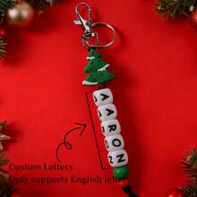 1 Móc khóa Giáng sinh Nhiều vật dụng Giáng sinh như Cây thông Noel Ông già Noel Hươu Người tuyết Hạt chữ cái tùy chỉnh Quà tặng/Trang trí Giáng sinh Quà tặng cho phụ nữ Quà tặng cho nam Phụ kiện điện thoại - Màu Khỏa thân - Xem 33