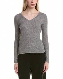 Bruno Magli Classic V-Neck Wool & Cashmere-Blend Sweater - Xám - Xem 1