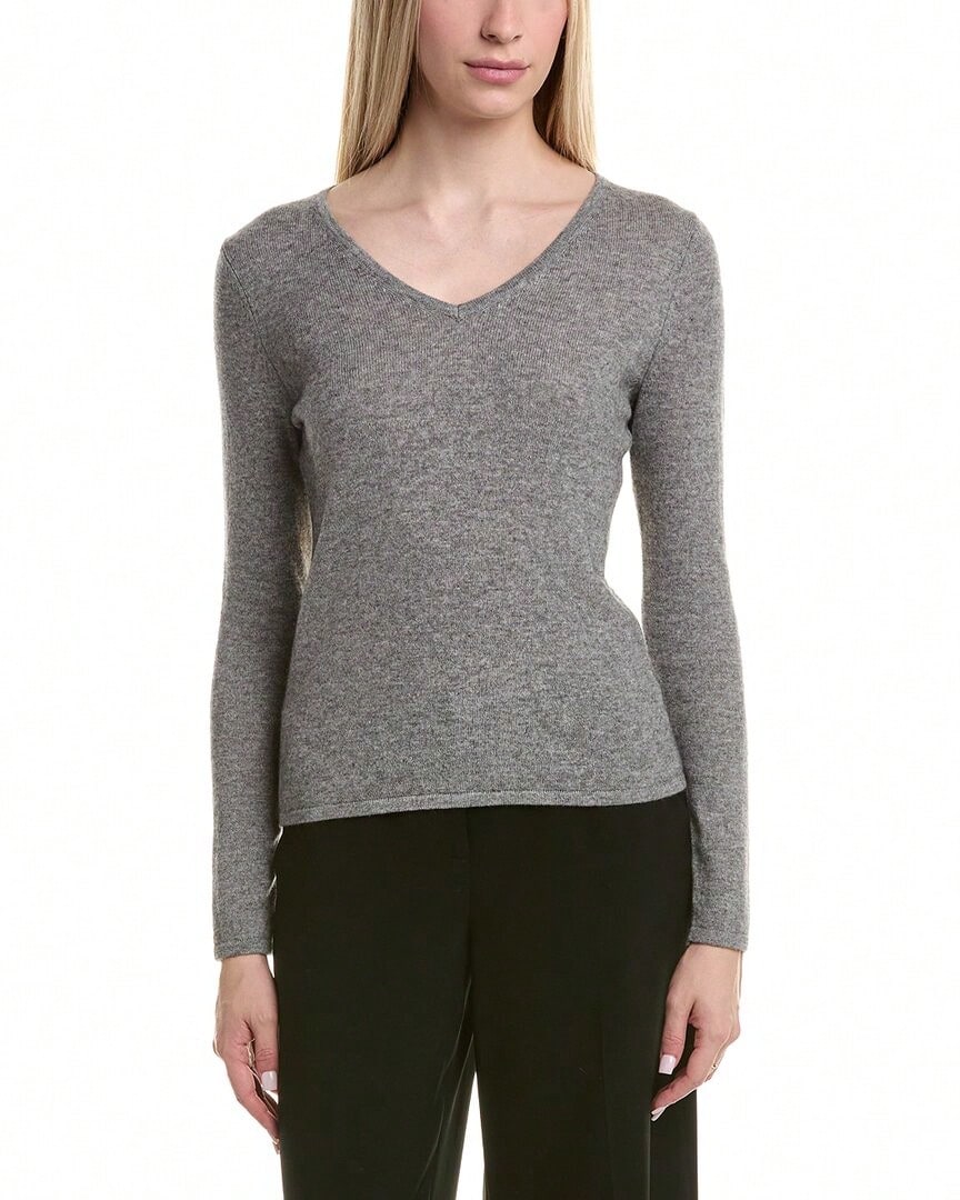 Bruno Magli Classic V-Neck Wool & Cashmere-Blend Sweater - Xám - Xem 1