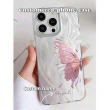 1 Ốp lưng điện thoại thiết kế nơ và tên tùy chỉnh, Thiết kế tùy chỉnh thời trang, Ốp lưng điện thoại dày chống rơi phản quang, Tương thích với iPhone 17 Air/16/15/14/13/12/11 Pro Max, Galaxy A17/A07/A15/A25/A35/A55/S23/24 Ultra Series, OPPO và các mẫu khác, Phong cách tối giản dễ thương được cá nhân hóa, Phong cách Kawaii Nhật Bản tùy chỉnh, Thiết kế cá nhân hóa độc đáo, Quà tặng Ngày của Mẹ tuyệt vời - Bạc - Xem 2