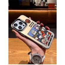 Anime Phone Case For  17/14/15 Pro/Max, Cute Cartoon Basketball Character Protective Cover - Blanco - Ver 9