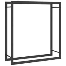 Firewood Rack Matt Black 80x28x86 Cm Steel - Black - View 2