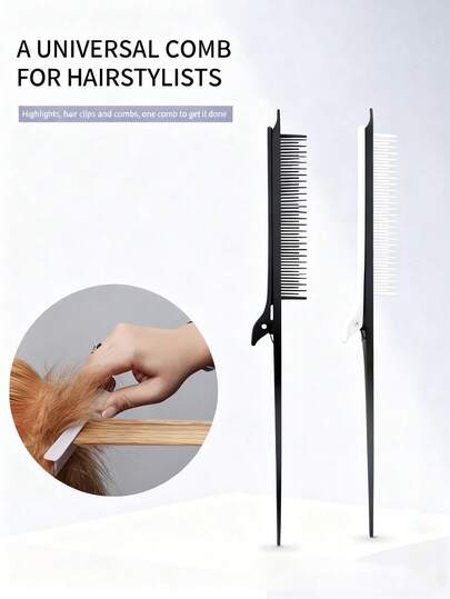 Professional Hair Styling Comb - Durable, Anti-Static, Heat Resistant (Up To 356°C) With Nylon Bristles, Suitable For Hair, Highlighting, Smoothing, Can Be Used With Hair Dryer And Styling Tools. Ideal Christmas Gift For Friends