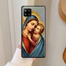 Funda religiosa de María y Jesús compatible con Samsung Galaxy A06 A05 A16 A26 A36 A56 A33 A32 A52 A15 A53 A13 A34 A54 A14 A35 A55, funda compatible con  17, funda  17 Pro, funda  17 Pro Max - HI1796 - Ver 6