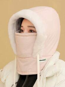 1件装男女通用冬季护耳帽，带保暖内衬，加厚防风面罩围巾套装，适合户外活动、骑行 - 彩色 - 查看 9