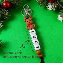 1 Móc khóa Giáng sinh Nhiều vật dụng Giáng sinh như Cây thông Noel Ông già Noel Hươu Người tuyết Hạt chữ cái tùy chỉnh Quà tặng/Trang trí Giáng sinh Quà tặng cho phụ nữ Quà tặng cho nam Phụ kiện điện thoại - Màu Khỏa thân - Xem 34