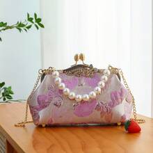 1 Pc Cheongsam Bag Hand-Held Bag Dinner Bag Womenbag Bag Shoulder Bag Crossbody Bag Women'S Bag - Màu tím - Xem 3