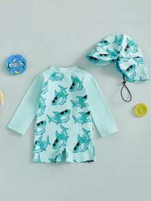 Newborn Baby Swimwear - 綠色 - 查看 2