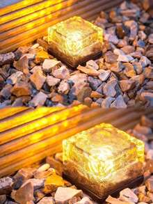 1/2/4个装户外太阳能圣诞灯,暖光花园地灯,户外花园装饰照明,嵌入式地灯路径灯,白/暖光庭院房屋楼梯灯,LED夜灯,多功能户外柱灯,适用于圣诞节、万圣节、开斋节、情人节 - 白色 - 查看 14