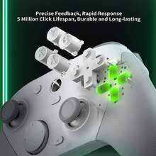 GAMESIR G7 Pro Multi-Platform Elite Controller, Hall Effect Electromagnetic Joystick Lifetime Anti-Drift, Microswitch Triggers For Rapid Fire/Linear Triggers For Realistic Simulation, One-Key Dual Mode Switching, White - White - View 6