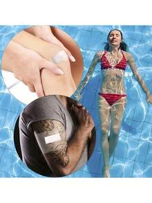 20 miếng băng dính chống thấm nước, băng dính mỏng trong suốt, thích hợp dùng khi tắm, bơi lội, bảo vệ và chăm sóc sau khi xăm hình. - Nhiều màu - Xem 5