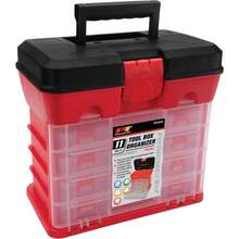 Tool Organizer/TrayPerformance Tool - Caja de herramientas con sistema de estantes de plástico W54042 con 4 organizadoresTool Organizer/Tray - RojoNegroTransparente - Ver 5