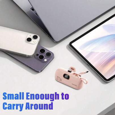 Small But Mighty 30000mAh Mini Power Bank – 22.5W Fast Charging Portable External Battery With USB-C Port – Compatible With IPhone, ,  & More – Ideal For Travel, Emergencies, And Everyday Backup