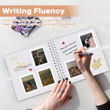 8" X 8" Modern Bride's Letter Scrapbook, Bridal Letter Scrapbook Wedding Keepsake Album, Blank Pages Bride DIY Scrapbook Guest Book With Pearl Stickers, Bows, And Metal Letter Stickers - White - View 3