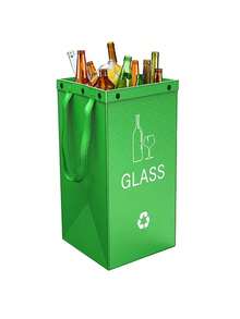 1pc PP Storage Bag, Handbag, Waterproof Garbage Classification Bag, Home Trash Cans, Garbage Bag, Foldable Commercial Trash Can, Hotel Waste Bin, Kitchen Trash Can, Button Stitched Bin, Easy Clean Material - Multicolor - View 8