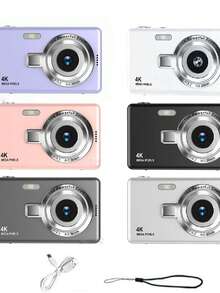 Retro HD Camera For Students, High Resolution 44MP With 16x Digital Zoom - Silver - View 10