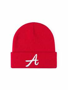 1顶男女通用Y2K风格刺绣字母A针织帽，适合户外、休闲、冬季通勤等多种场合。 - 針織帽 - 查看 14