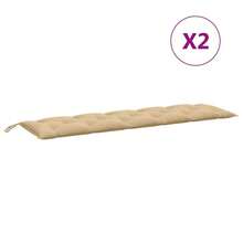 vidaXL Gartenbank-Auflagen 2 Stück Melange Beige 180x50x7 Cm Stoff - Beige - View 4