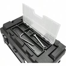 Tool Organizer/TrayRoad Dawg ROAD DAWG A5519BD Torin - Caja de herramientas portátil de acero inoxidable de 18 pulgadas organizador con cerradura de metal compartimentos de tapa transparente y bandeja extraíble aceroTool Organizer/Tray - AceroinoxidableNegro - Ver 5
